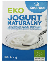 Gefriergetrocknete Starterkulturen für Joghurt BIO 49 g - SUN & FOOD